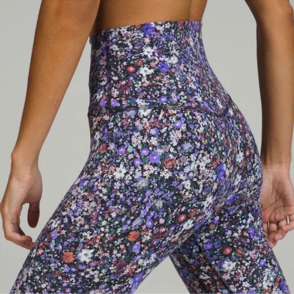 Lululemon leggings Womens size 0 Align High-Rise Crop 21” Flower Burst Multi - Picture 2 of 8
